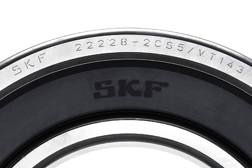 Image showing the markings on an SKF sealed spherical bearing